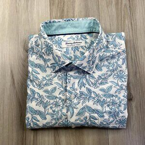 Tommy Bahama The Newport Coast Men’s Shirt Button Floral Print Size L Large